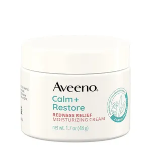 Aveeno Calm+ Restore Redness Relief Moisturizimg Cream for Sensitive Skin with Ceramide & Vitamin B5